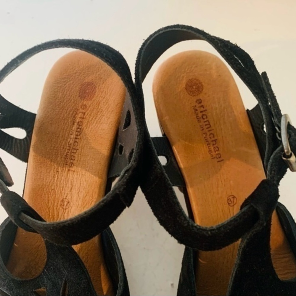 Eric Michael Black Suede Platform Nova Sandals - image 4